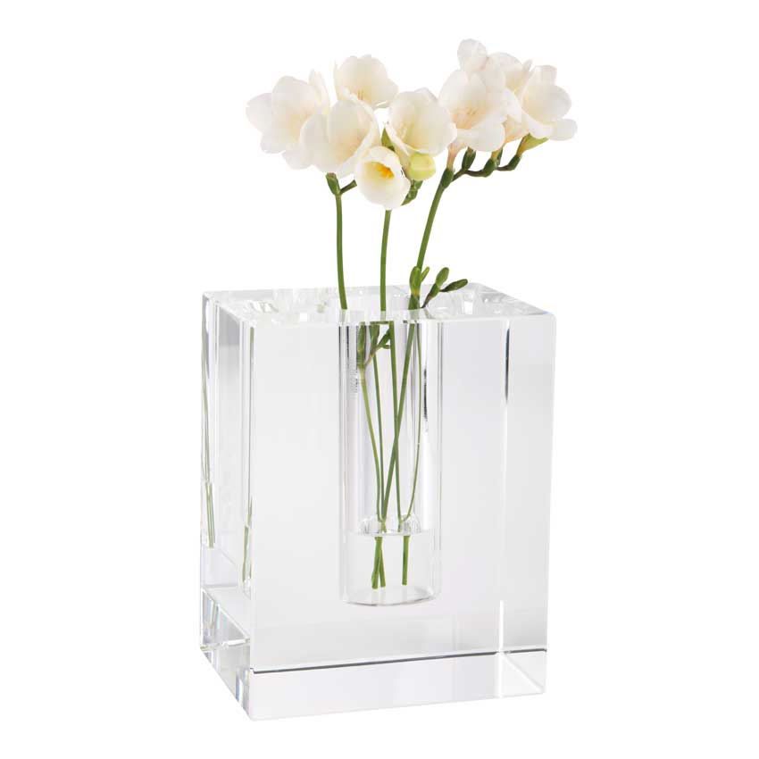 Dioptrics Kristallglas Vase - Quader L - von der Gift Company