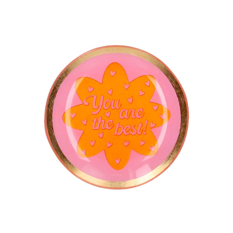 Love Plates - Glasteller "You are the best" von Gift Company