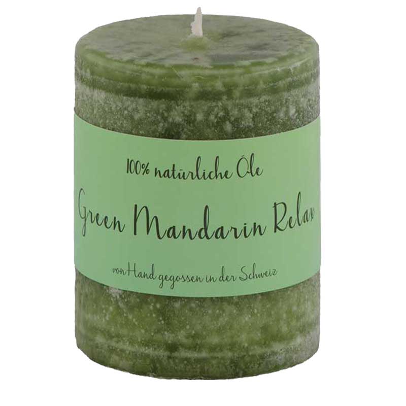 Green Mandarin Relax - Schulthess Duftkerze mit 100% natürlichen Ölen