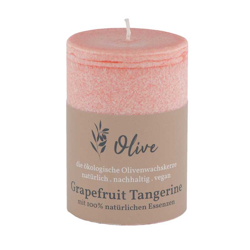 Grapefruit & Tangerine / Olivenwachs Duftkerze mit 100% reinen Essenzen - von Schulthess Kerzen
