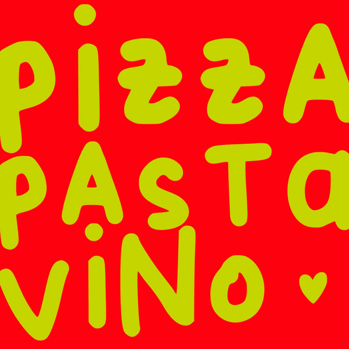 "Pizza. Pasta. Vino", große Papierservietten von PPD