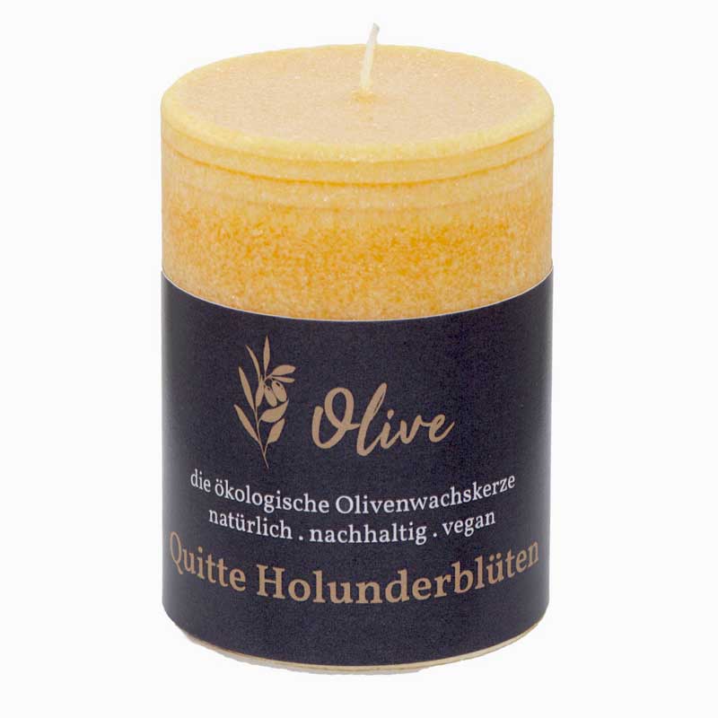 Quitte - Holunderblüten / Olivenwachs Duftkerze von Schulthess Kerzen 