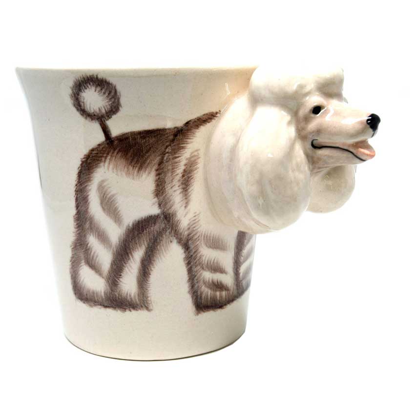 Pudel /  Porzellan - Keramiktasse Pudel /  Porzellan - Keramiktasse