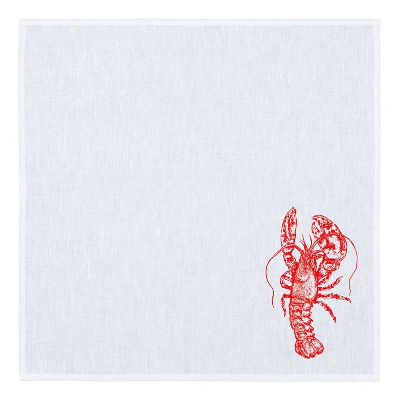 "Hummer in rot" - Stoffservietten · Frohstoff