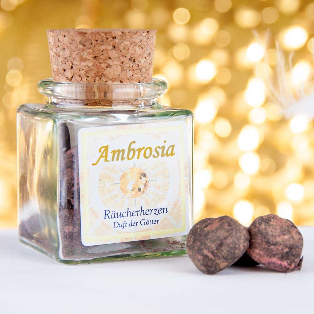 Ambrosia Räucherherzen von Berk – Duft der Götter, handgefertigte Räucherherzen für Harmonie, Liebe und positive Energie, für sinnliche Wohlfühlmomente beim Räuchern.