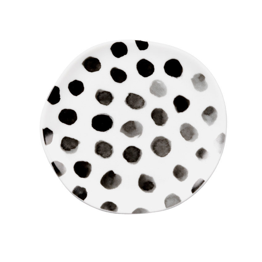 kleiner Teller "black dots" - Serie Mix & Match von Räder - Design Stories