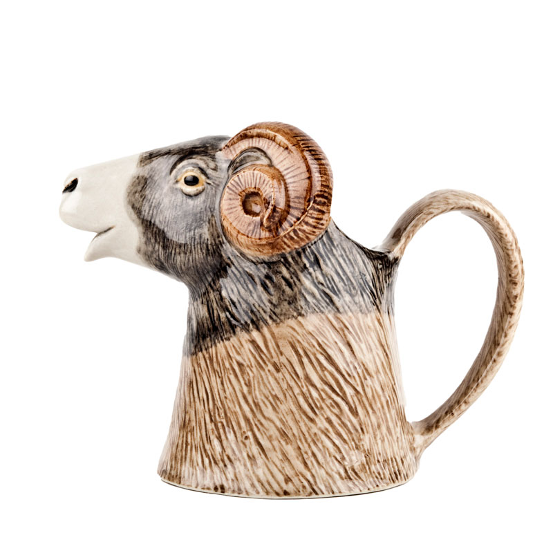 Quail Ceramics Jug - das große Widder - Kännchen 