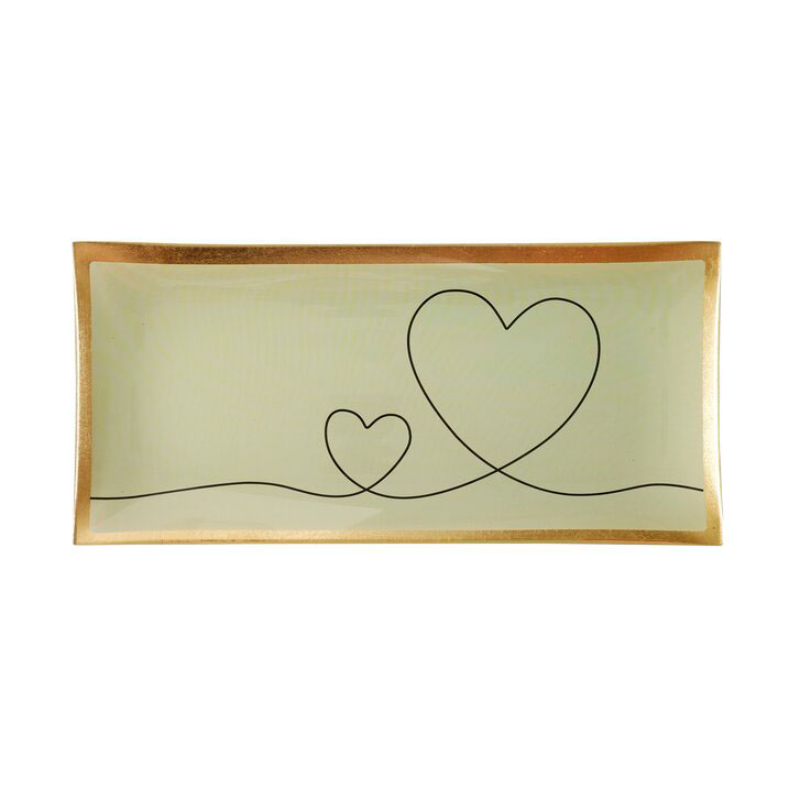 Love Plates - Glasteller "Herzen weiss" von Gift Company Love Plates - Glasteller "Herzen weiss" von Gift Company