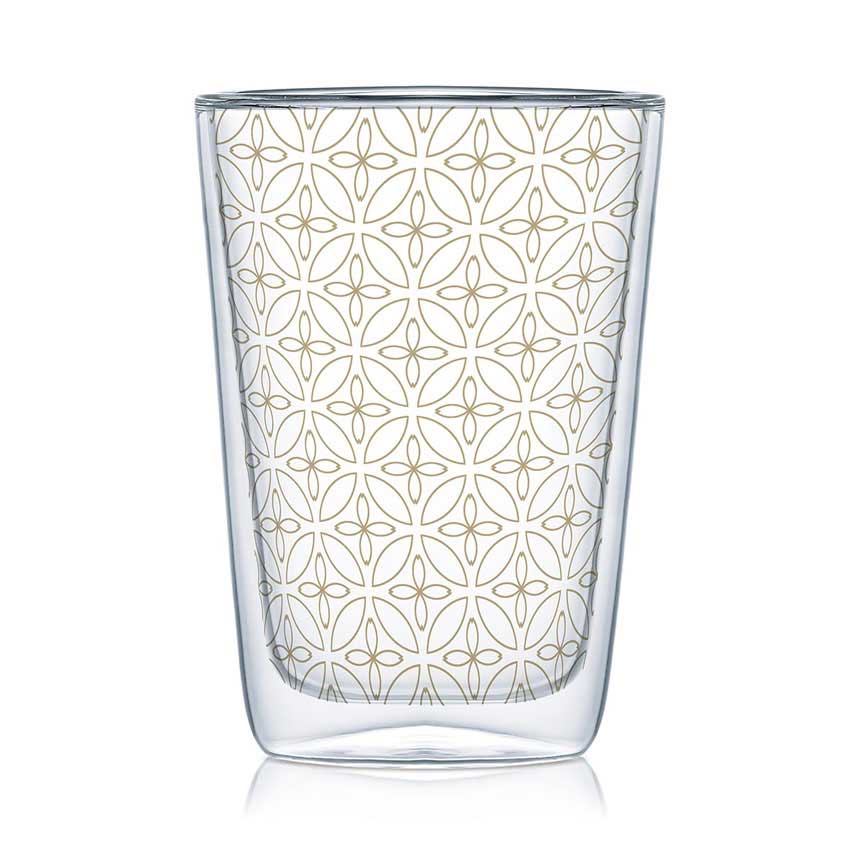 Kyoto real Gold - Latte Macchiato Glas von PPD Kyoto real Gold - Latte Macchiato Glas von PPD