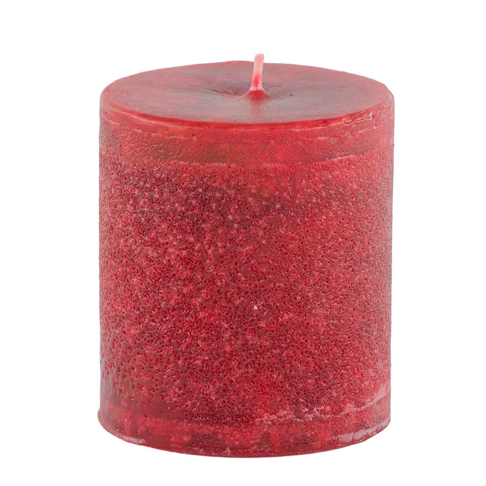 Schulthess Stumpenkerze ohne Duft - Farbe Dunkelrot