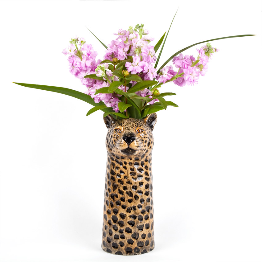 Quail Ceramics - die große Leopard Blumenvase 