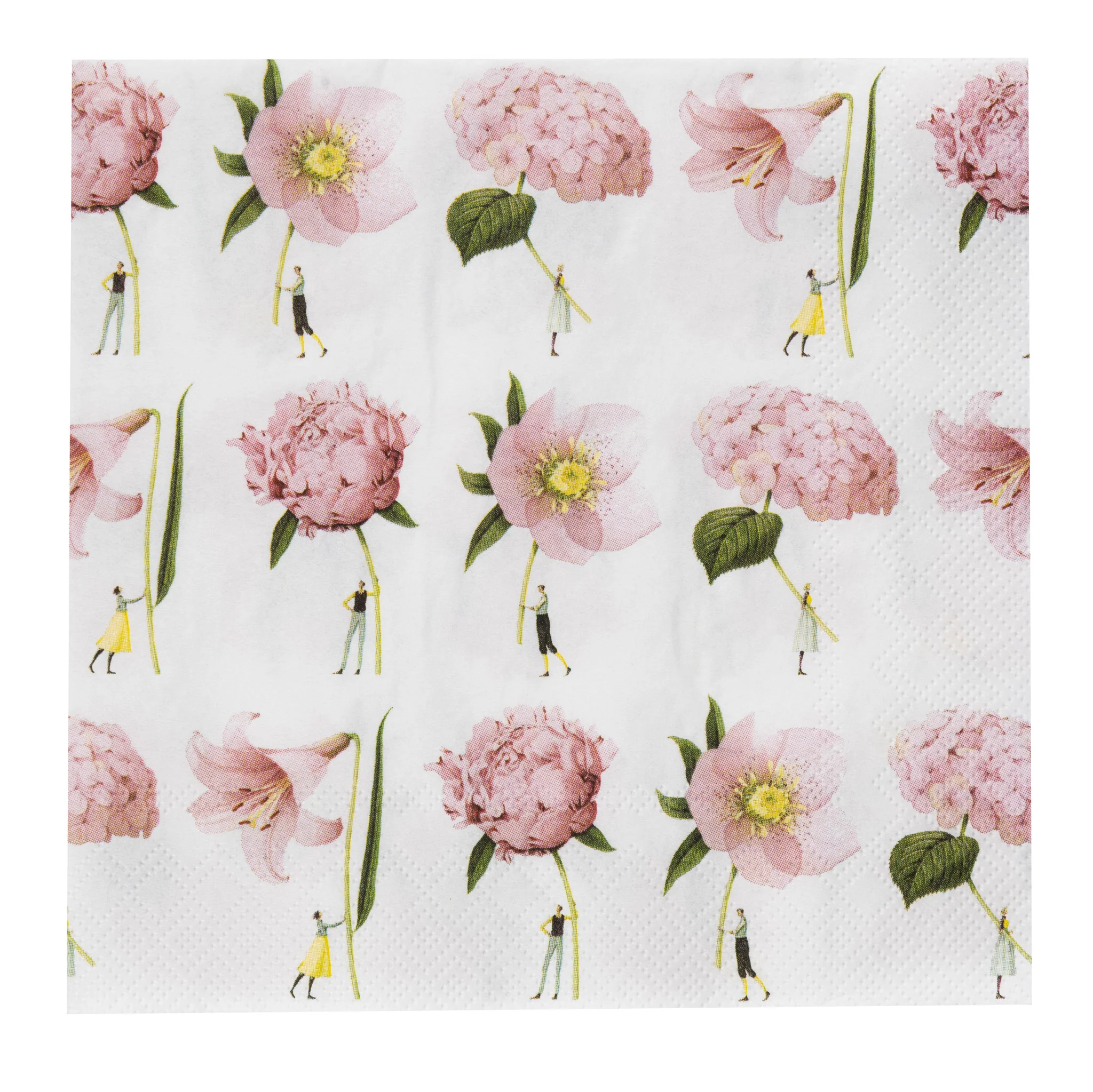 PINK FLOWERS - große Papierservietten von Laura Stoddart