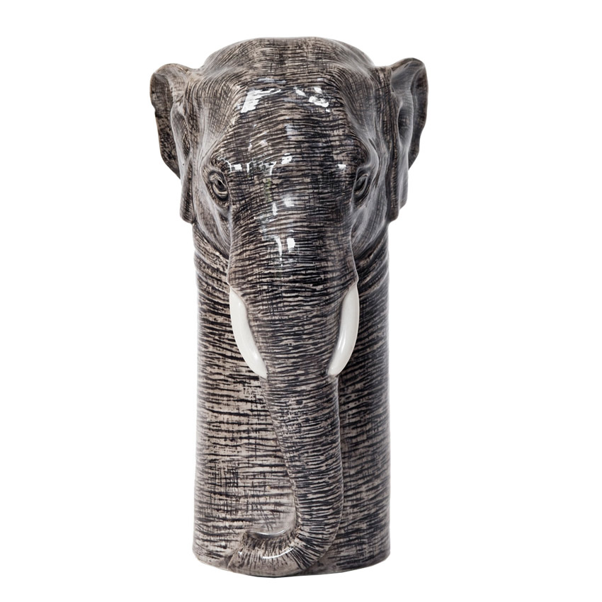 Quail Ceramics - die große Elefanten Blumenvase 