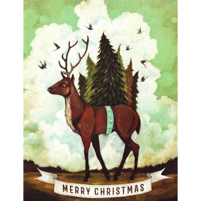 Weihnachts Grußkarte "CHRISTMAS ELK" von Hester & Cook 