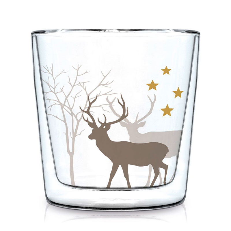 Winter Deers white- Double wall Trend Glas von PPD Winter Deers white- Double wall Trend Glas von PPD