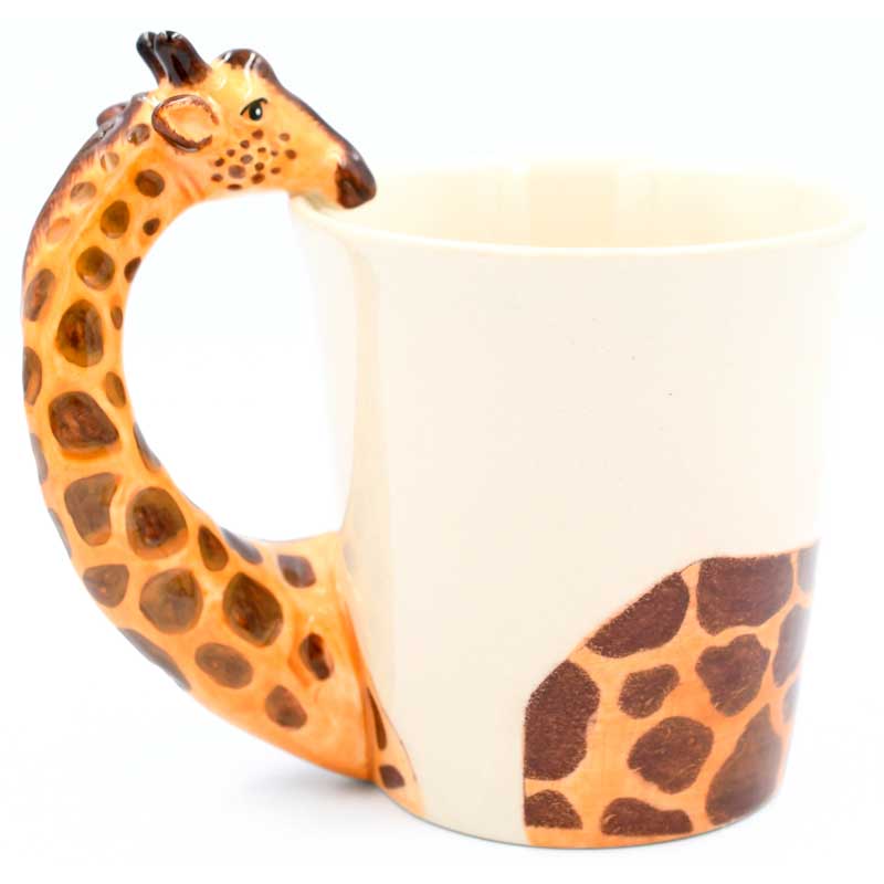 Giraffe 2 / Porzellan - Keramiktasse 