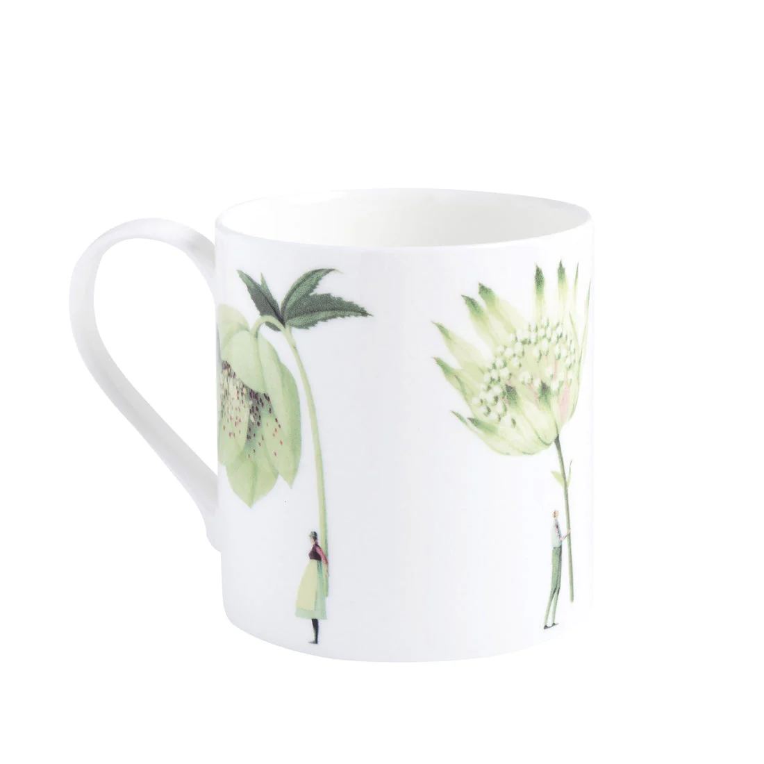 GREEN FLOWERS - edle Porzellantasse von Laura Stoddart