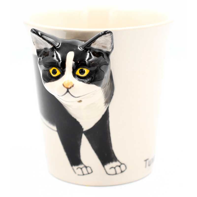 Tuxedo Cat / Porzellan - Keramiktasse 