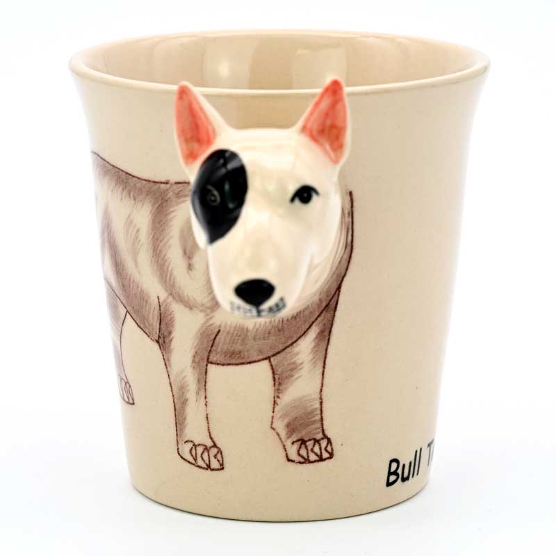 Bull Terrier/ Porzellan - Keramiktasse 