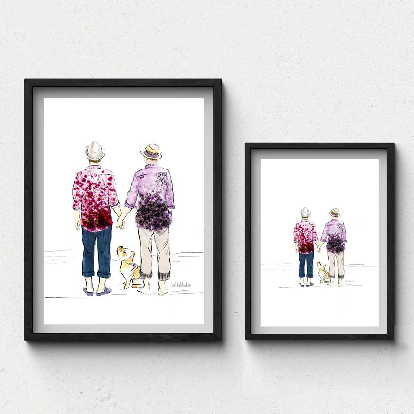 Kunst Druck / Art Print "Love is Love" von Lütteblüten