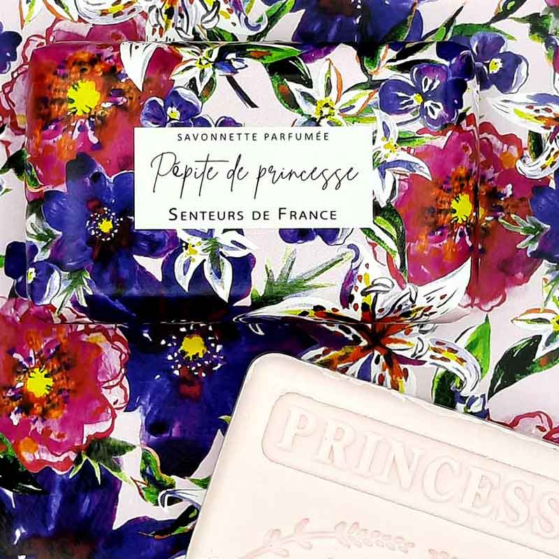 Duftseife "Pépite de princesse" aus der Flowers Kollektion von Senteurs de France 