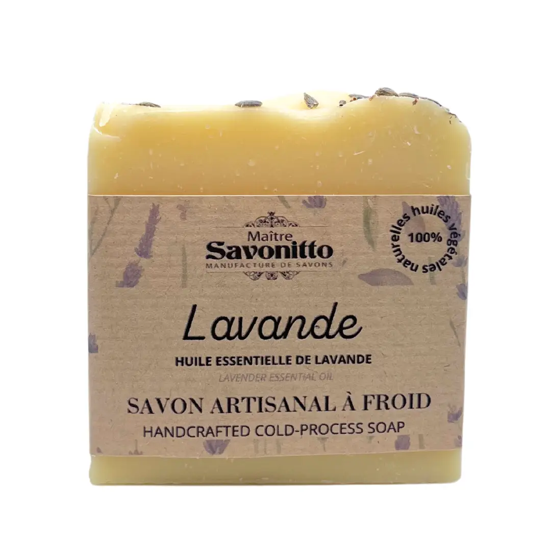 Kaltverseifte Seife mit ätherischem Lavendelöl - von Maitre Savonitto
