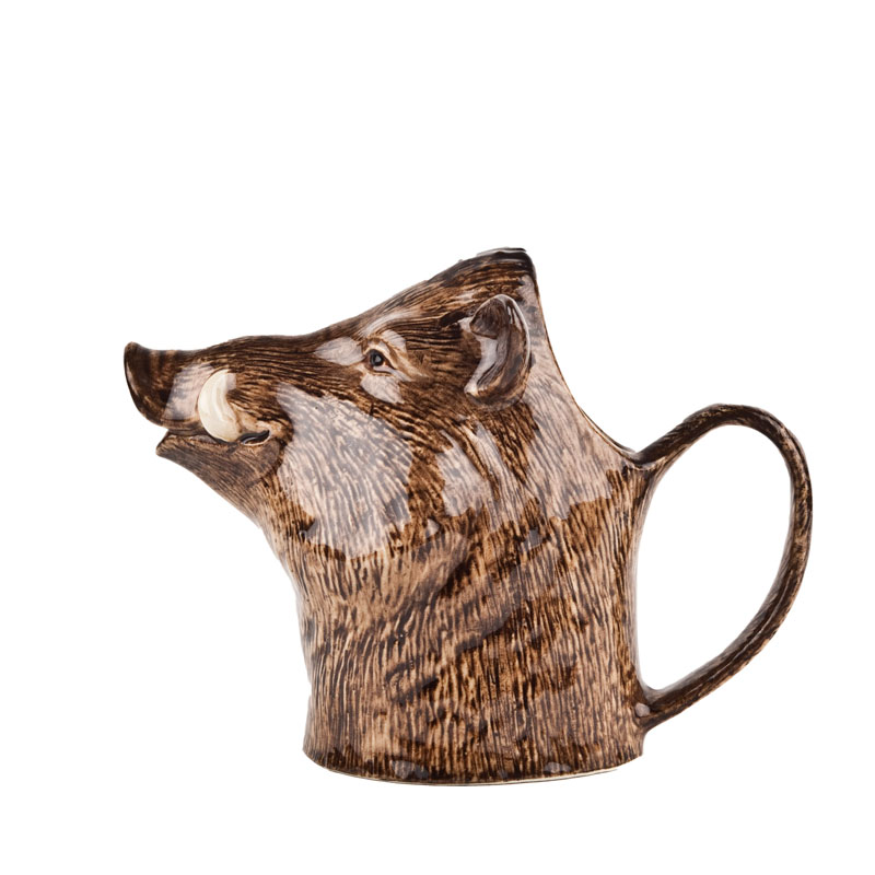 Quail Ceramics Jug - das mittelgroße Wildschwein- Kännchen 