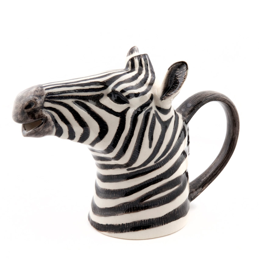 Quail Ceramics Jug - das große Zebra - Kännchen  