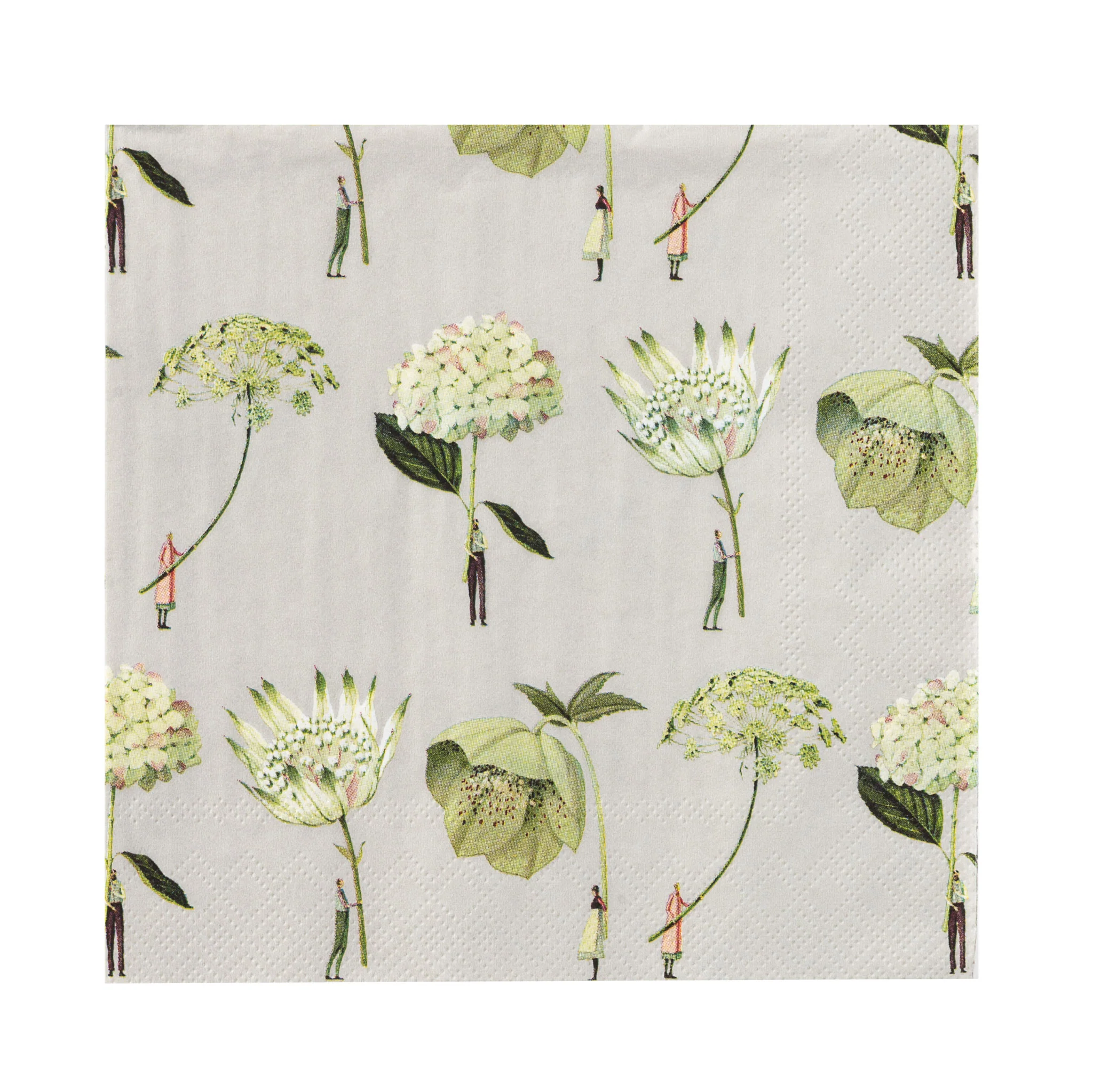 GREEN FLOWERS - große Papierservietten von Laura Stoddart
