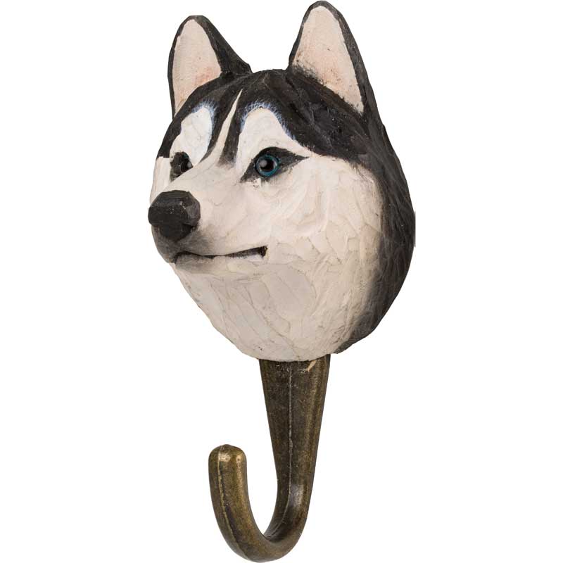 Kleiderhaken "Siberian Husky"- Handwerkskunst von Wildlife Garden