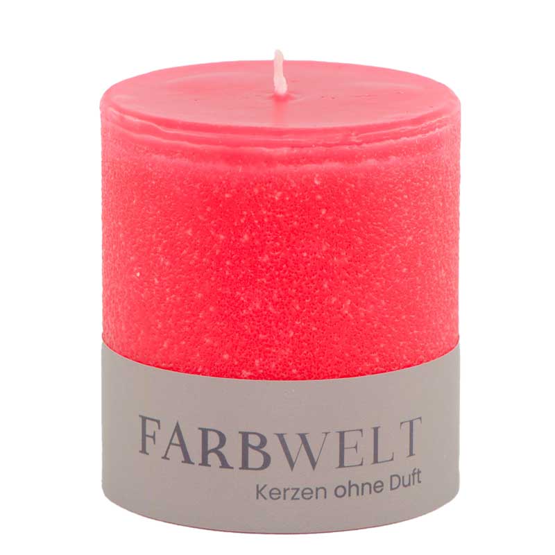 Schulthess Neon Kerzen ohne Duft / Farbe Neon Rot