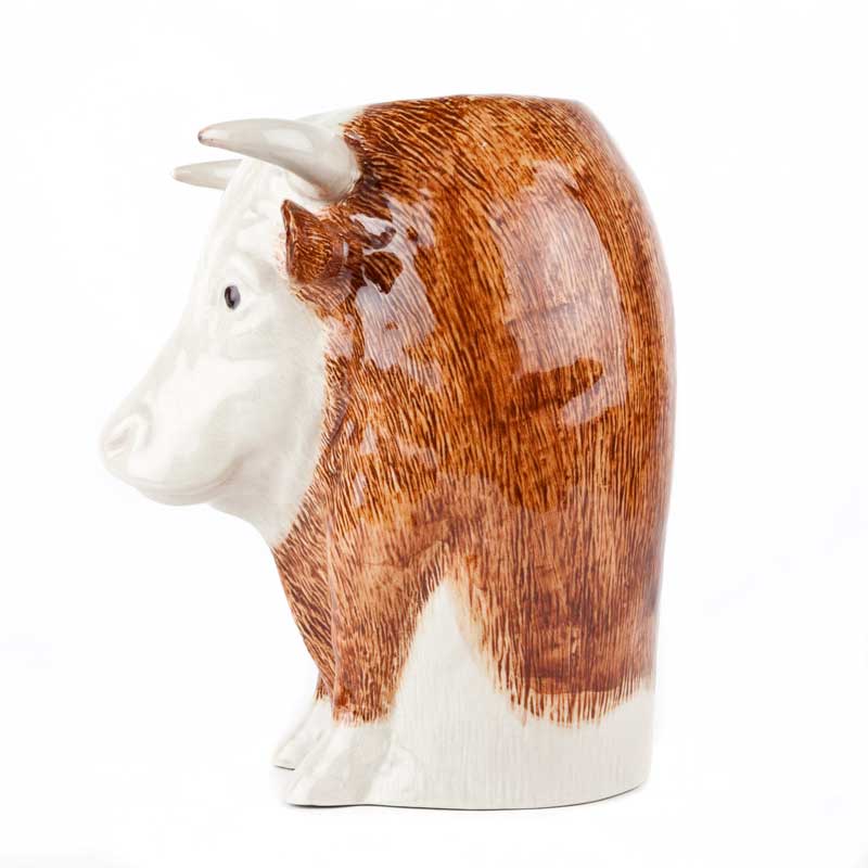 Quail Ceramics - Hereford Bull die große Blumenvase 