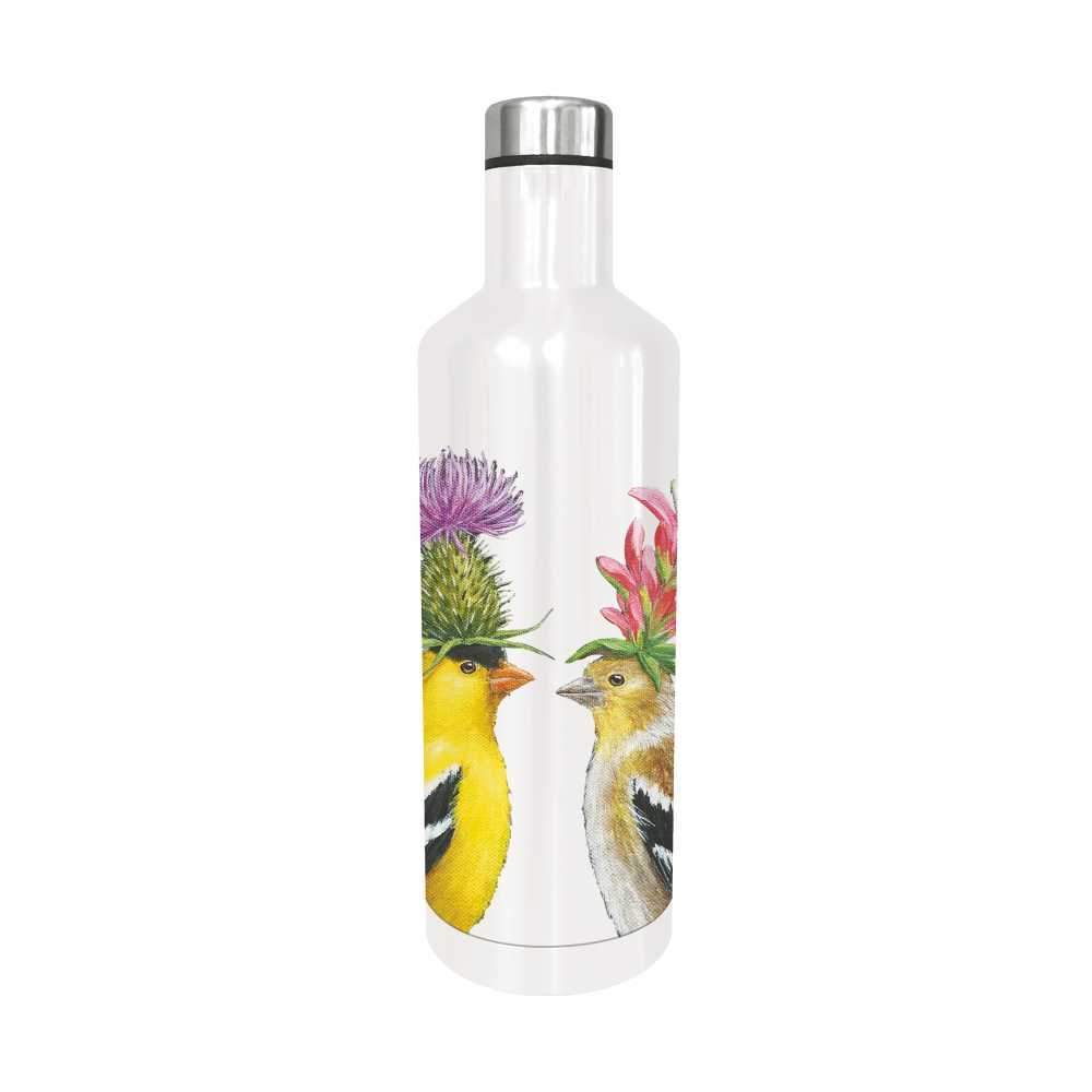 "Goldfinch Couple" / Edelstahl - Trinkflasche von Paperproducts Design "Goldfinch Couple" / Edelstahl - Trinkflasche von Paperproducts Design
