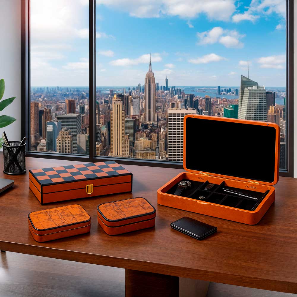 Elegante Aufbewahrungsboxen aus Walnussholz – stilvolle Geschenkideen für Büro und Zuhause. Ideal für Uhren, Stifte oder Accessoires, mit edlem Design und feiner Verarbeitung.