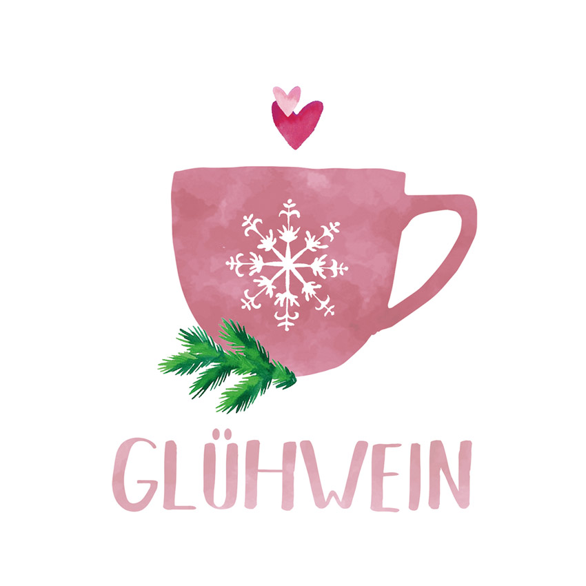 "Glühwein", kleine Papierservietten von PPD "Glühwein", kleine Papierservietten von PPD