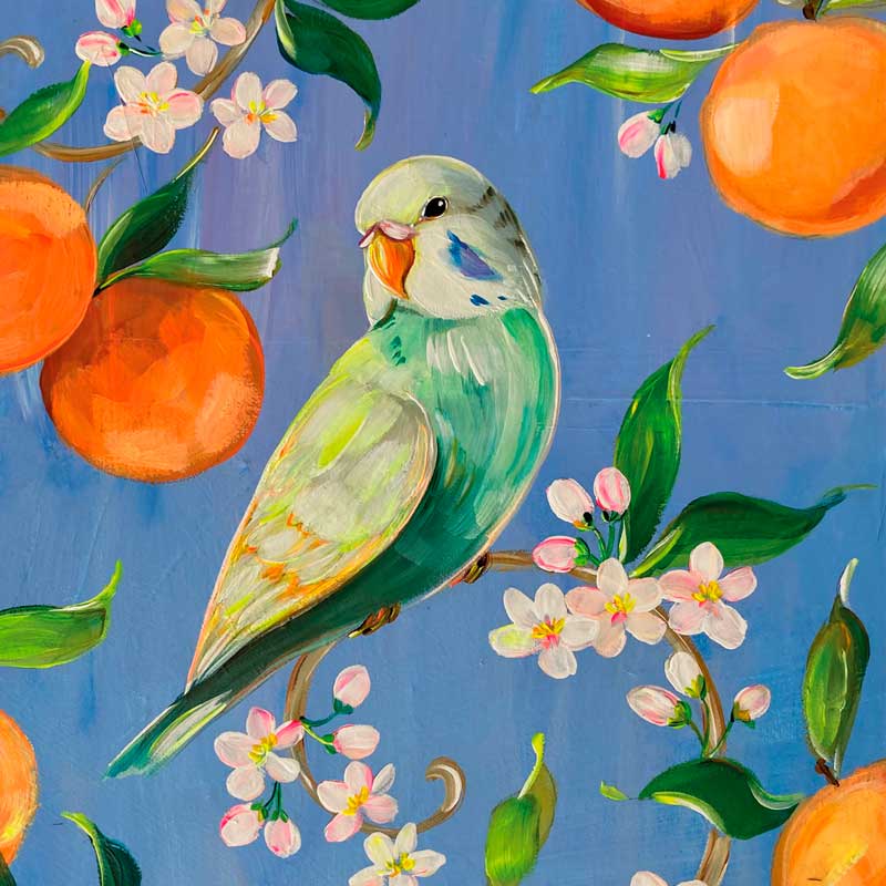  "Perruche et  Oranges", große Papierservietten von PPD 