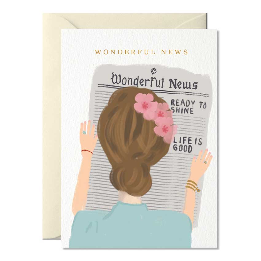 Grußkarte "Wonderful News" von Nelly Castro 