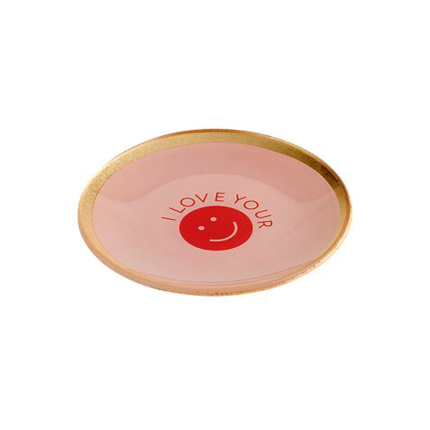 Love Plates - Glasteller "I love your smile" von Gift Company 