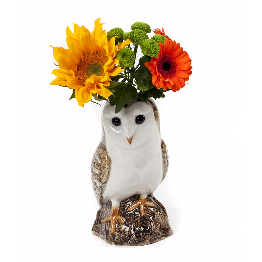 "Barn Owl" - die große Blumenvase von Quail Ceramics 