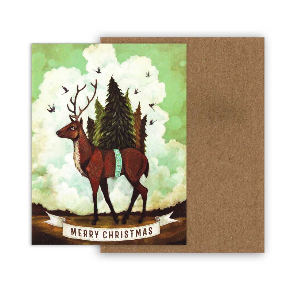 Weihnachts Grußkarte "CHRISTMAS ELK" von Hester & Cook 