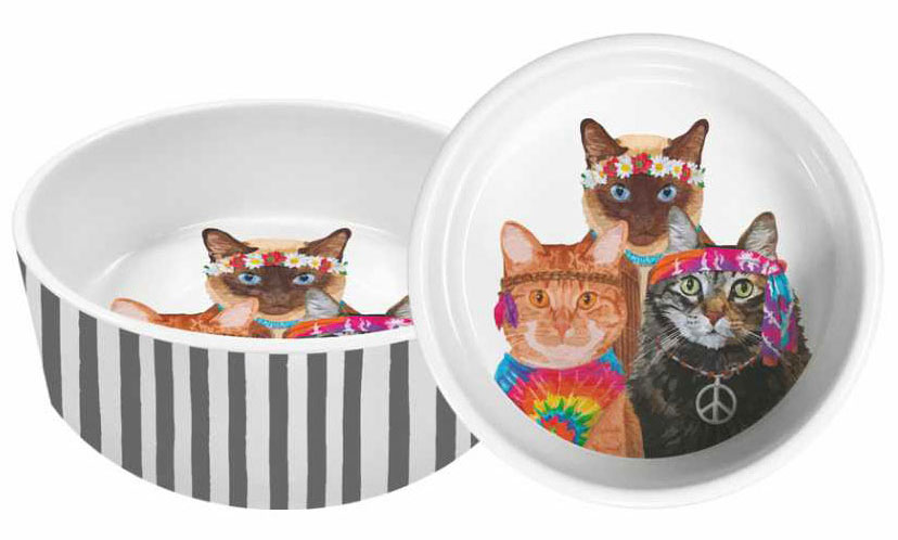 "Groovy Cats" - Porzellanschale von Paperproducts Design