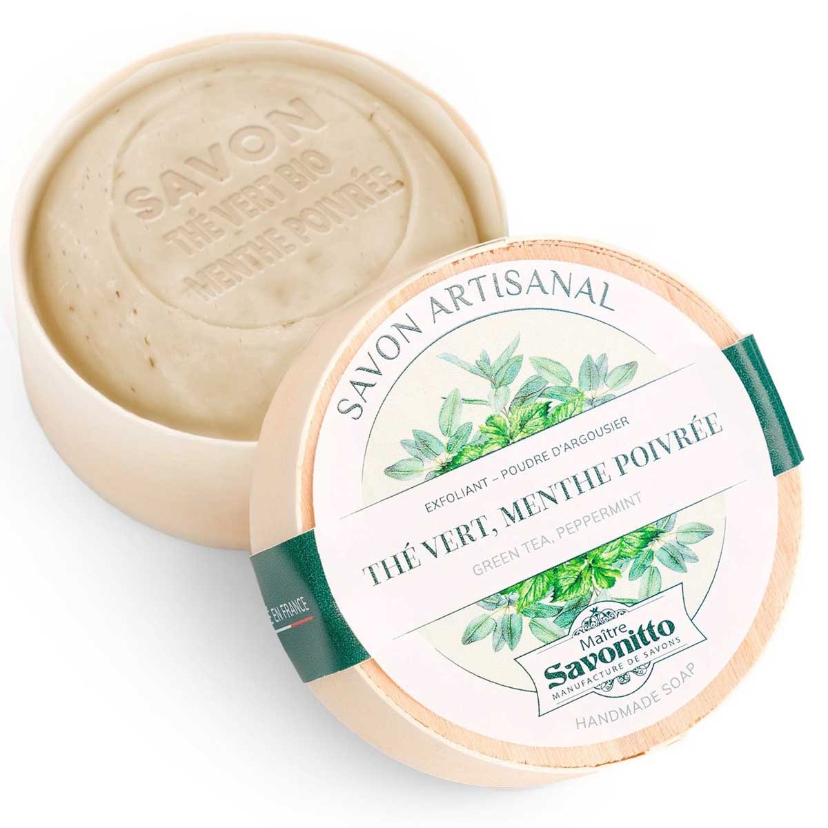 Savon Grüner Tee & Minze Bio - von Maitre Savonitto