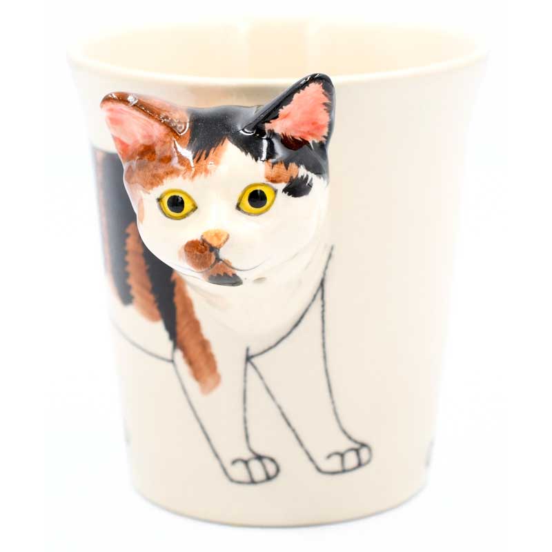 Calico Cat / Porzellan - Keramiktasse 