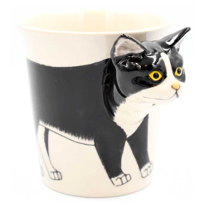 Tuxedo Cat / Porzellan - Keramiktasse 