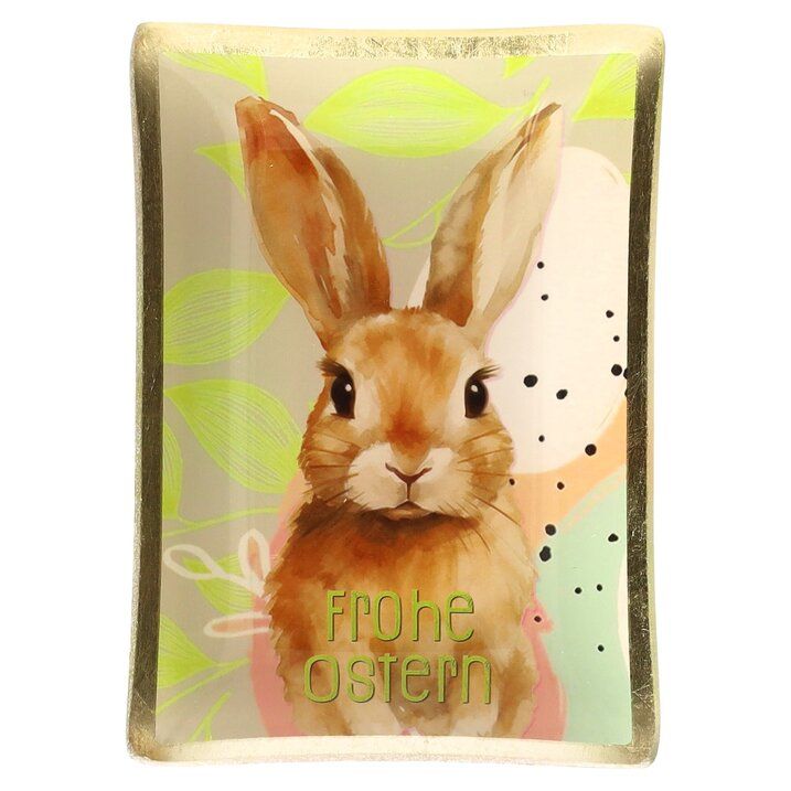 Love Plates - Glasteller "Frohe Ostern Hase" von Gift Company Love Plates - Glasteller "Frohe Ostern Hase" von Gift Company