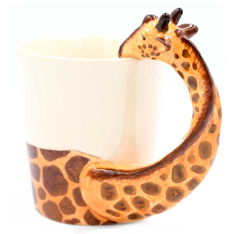 Giraffe 2 / Porzellan - Keramiktasse 