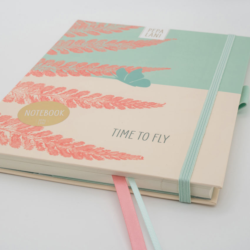 Notizbuch / Notebook "Time to Fly Schmetterling", Format DIN A5 von Pepa Lani
