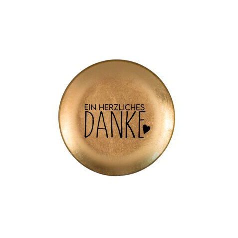 Love Plates - Glasteller "ein herzliches Danke" von Gift Company 