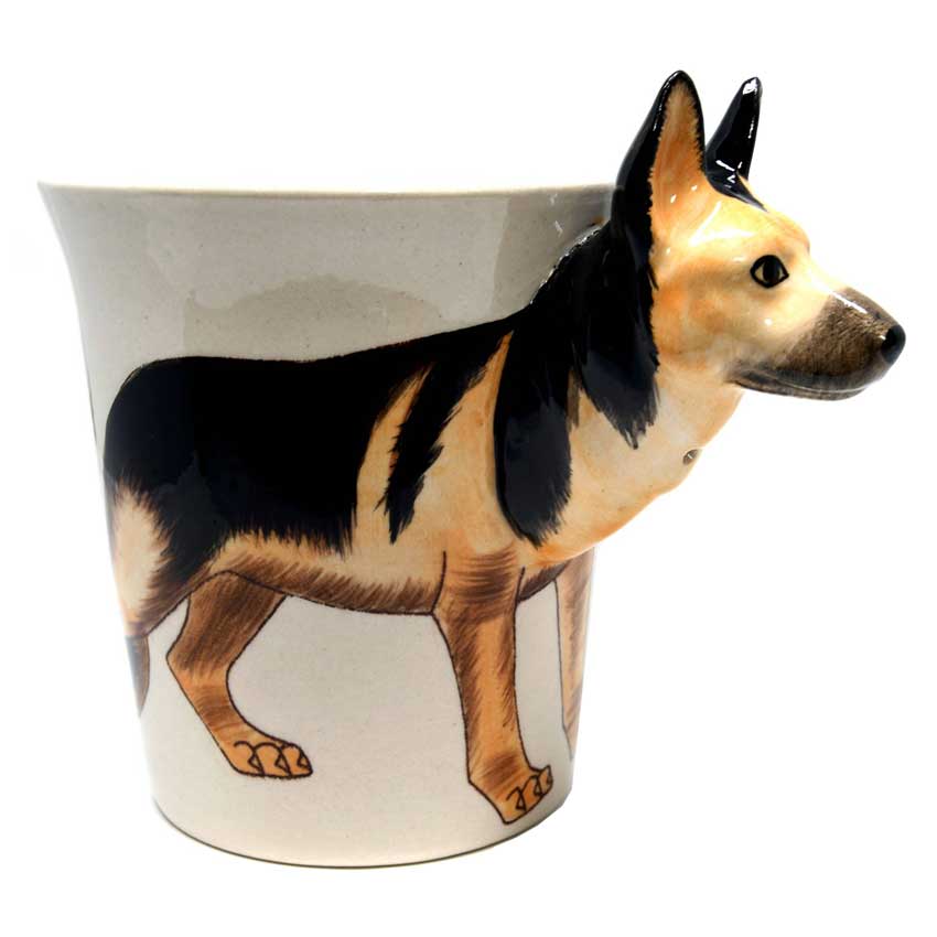 Schäferhund /  Porzellan - Keramiktasse Schäferhund /  Porzellan - Keramiktasse