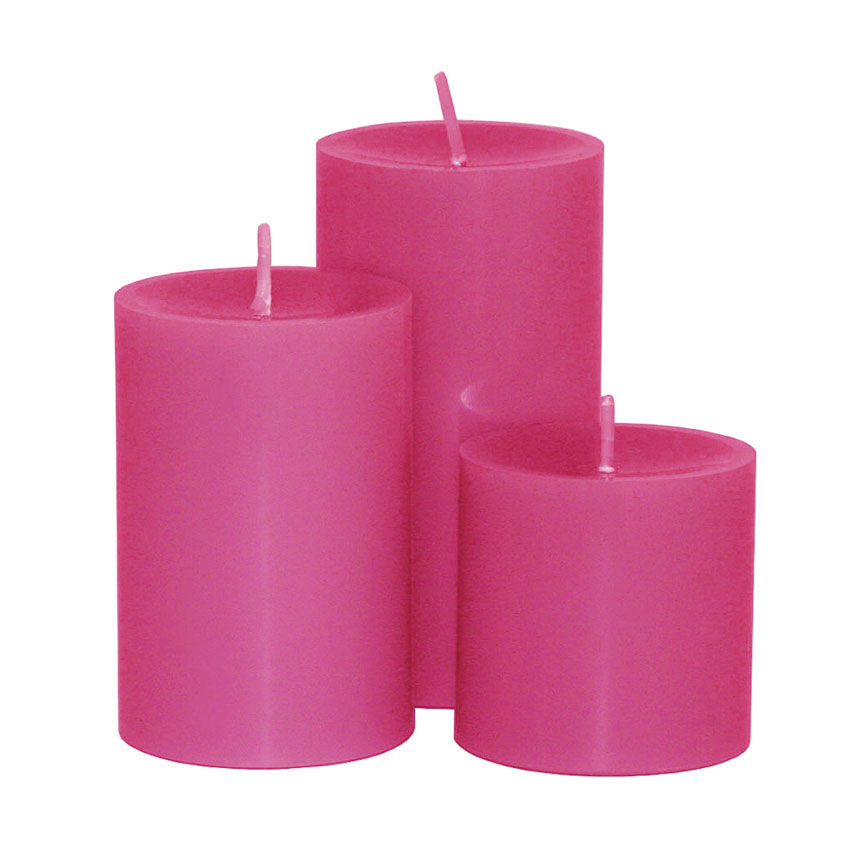 Farbe Pink / Engels ORIGINAL - Stumpenkerze gegossen